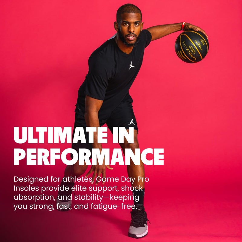 MOVE Game Day Pro- Ultimate Performance Sports Insoles for Basketball  Volleyball  Football  Tennis  Athletics  Baseball  Running  and Active Lifestyle. Extra Shock Absorption (M 8-8.5/WM 9.5-10) - Image 5